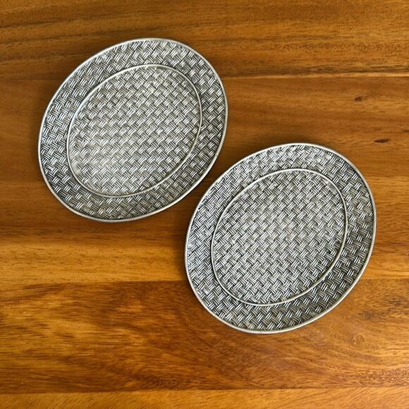 Abdalla woven metal trinket dish‎ set of 2 made in the USA - Picture 1 of 4